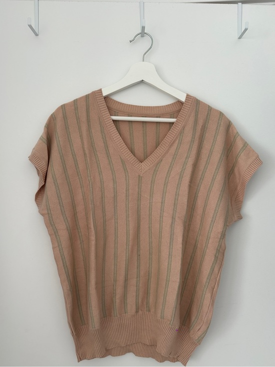 Jacquemus Tops - Jacquemus Blush Striped V-Neck Knit Vest